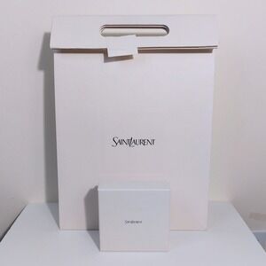 Saint Laurent Shopping Bag and Gift Box Set White YSL Designer Packaging Good